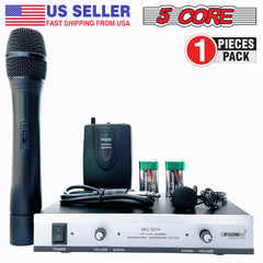 5Core Wireless Microphone VHF Handheld Microfono Inalambrico & 1