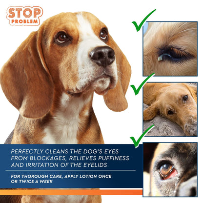 Dog & Cat Eye Wash Drops for Pink Eye Allergies Symptoms.
