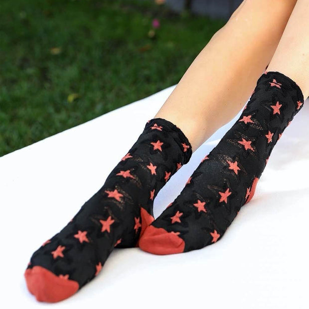Calcetines ecológicos con diseño de estrella.