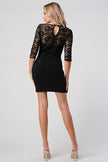 Lace Overlay Bodycon Dress