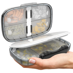 Medicine Pill Organizer Travel Airtight Pill Box