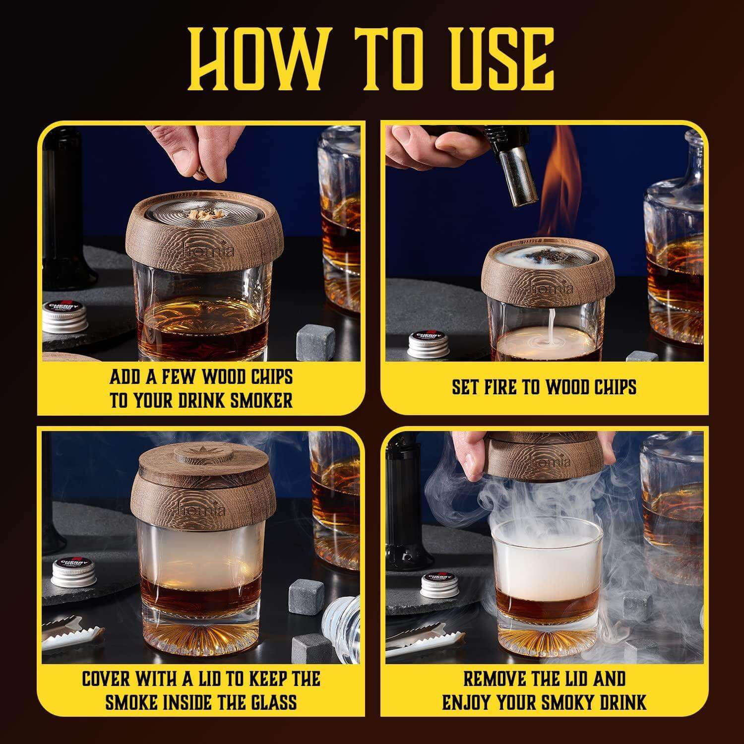 Set de regalo de whisky con vasos 