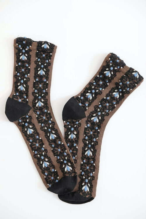 Floral Stitch Socks