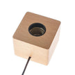 C.P.LIGHT Glass Accent Lamp with Wooden Cube Base