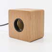 C.P.LIGHT Glass Accent Lamp with Wooden Cube Base