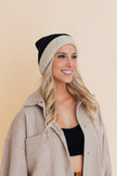 Two-Tone Knit Beanie
