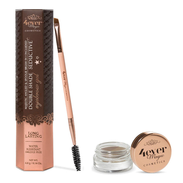 4ever Magic Cosmetics Double Shade Seductive Eyebrow Gel with Angled & Spoolie Brush