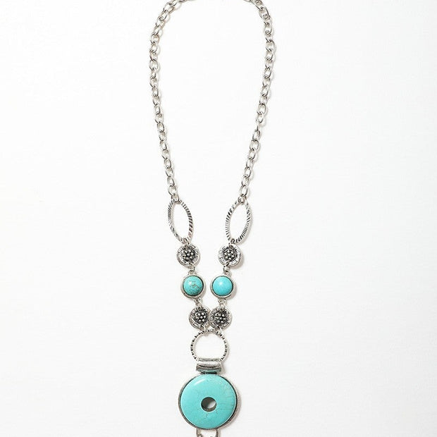 Eyelet Turquoise Necklace