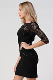Lace Overlay Bodycon Dress