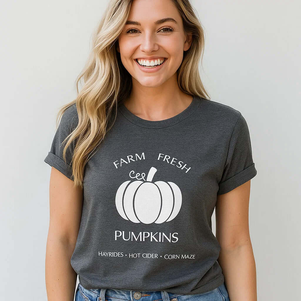 Camiseta de la cosecha de calabaza