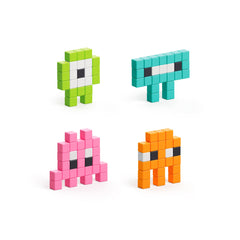 PIXIO Mini Monsters - 100 bloques magnéticos en 6 colores