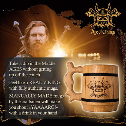 Viking Stainless Steel Beer Mugs 20oz