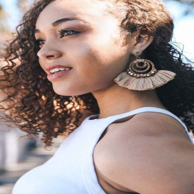 Drop Fan Earrings