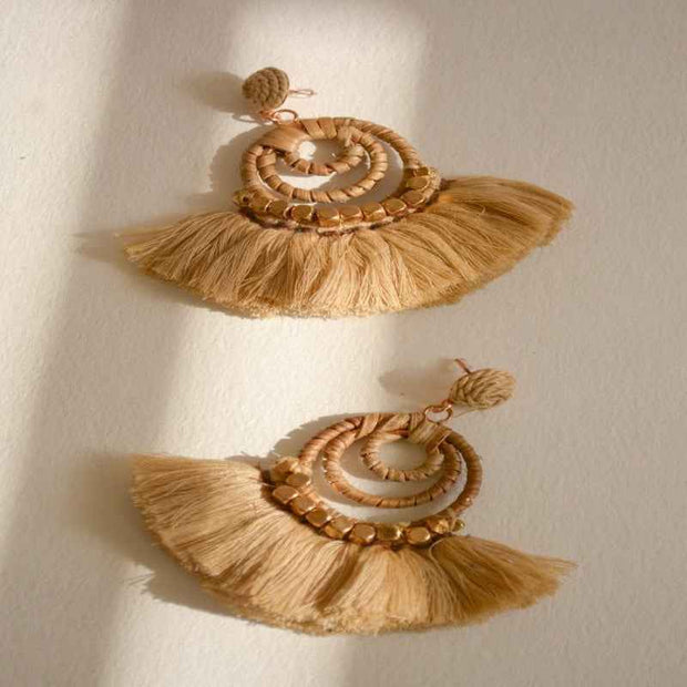 Drop Fan Earrings