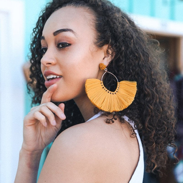 Fan Tassel Earrings
