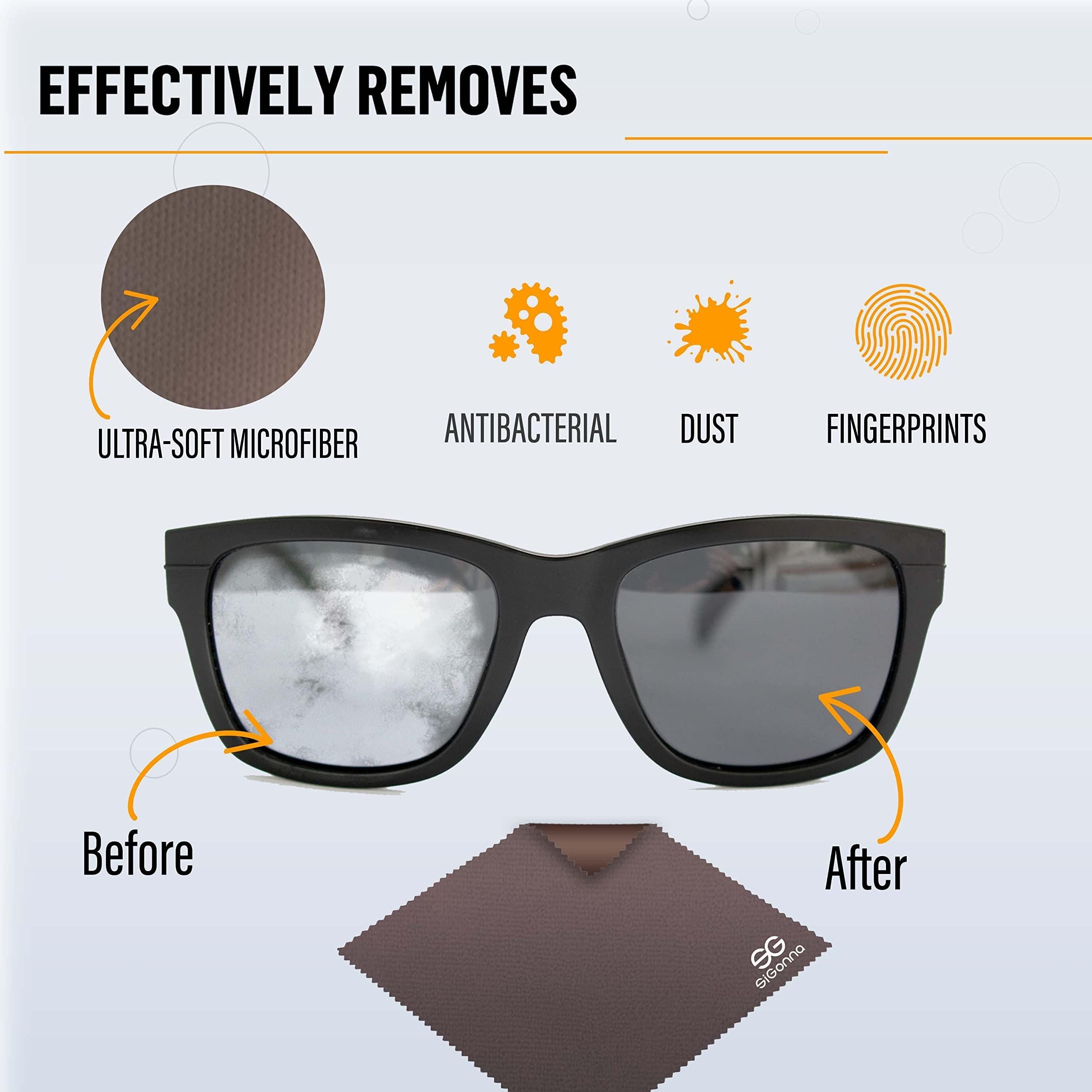 Chiffons de nettoyage pour lunettes en microfibre 12 pièces.