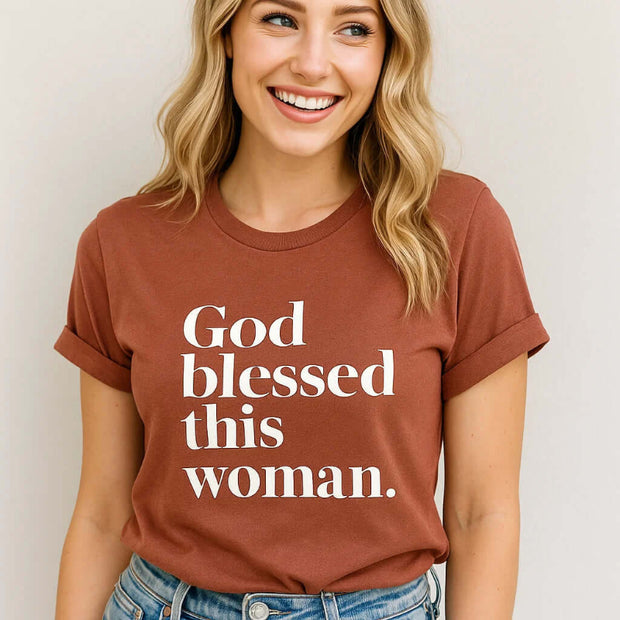 God Blessed Woman T-Shirt - Inspirational Faith-Based Apparel