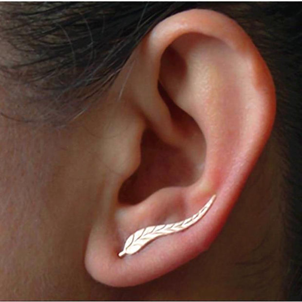 Pendientes de hoja trepadora