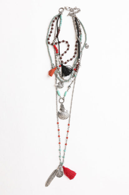 Feather Fringe Necklace