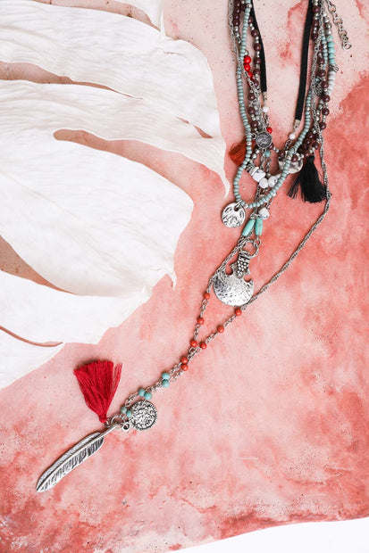Feather Fringe Necklace