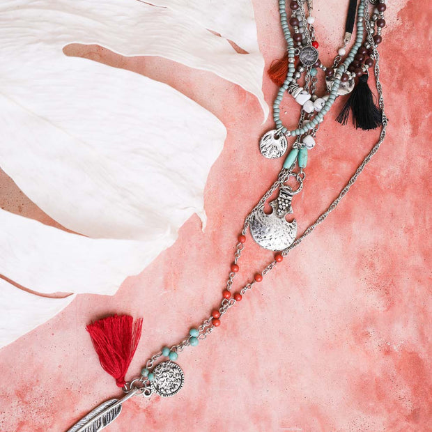 Feather Fringe Necklace