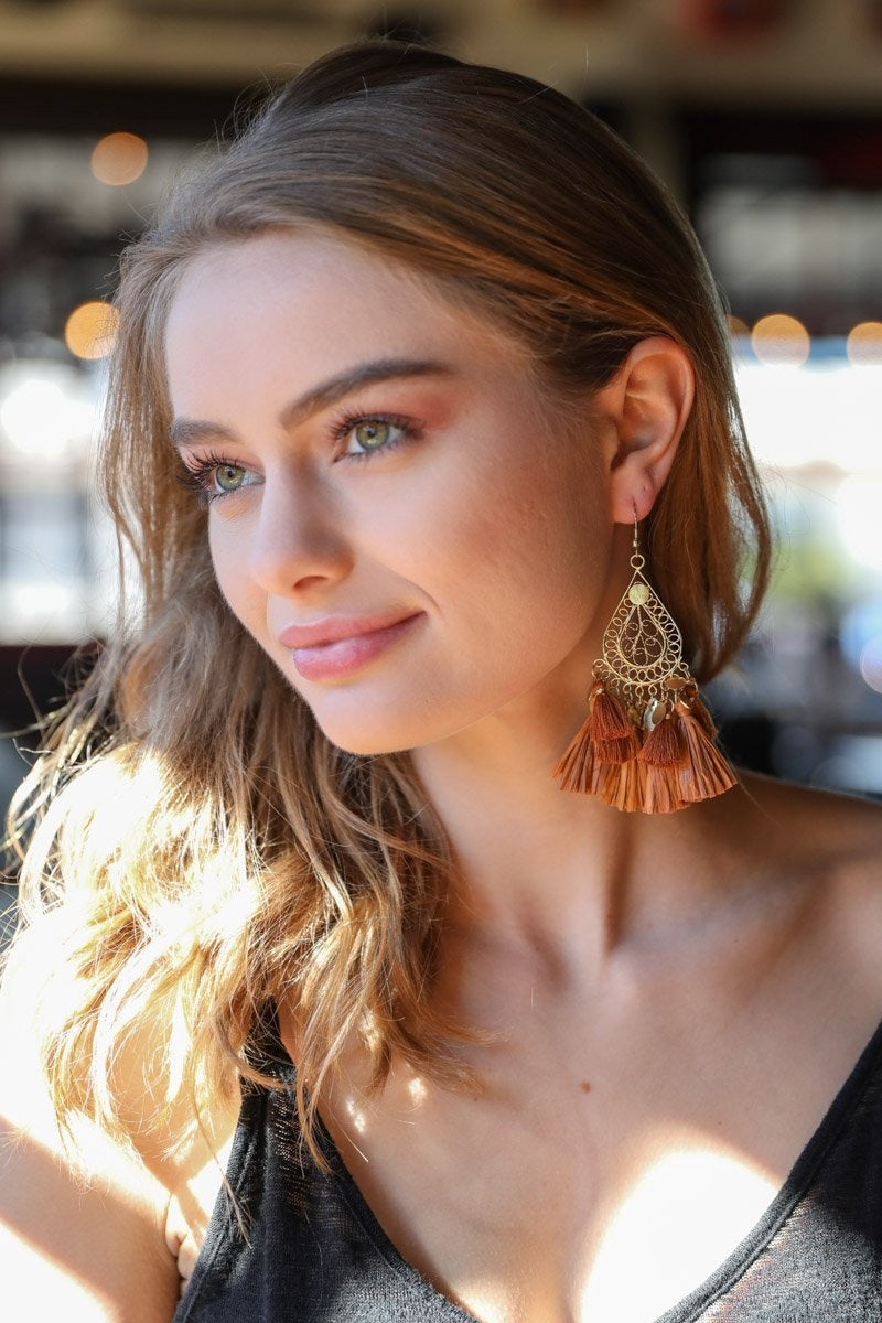 Raffia Tassel Earrings