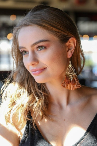 Raffia Tassel Earrings