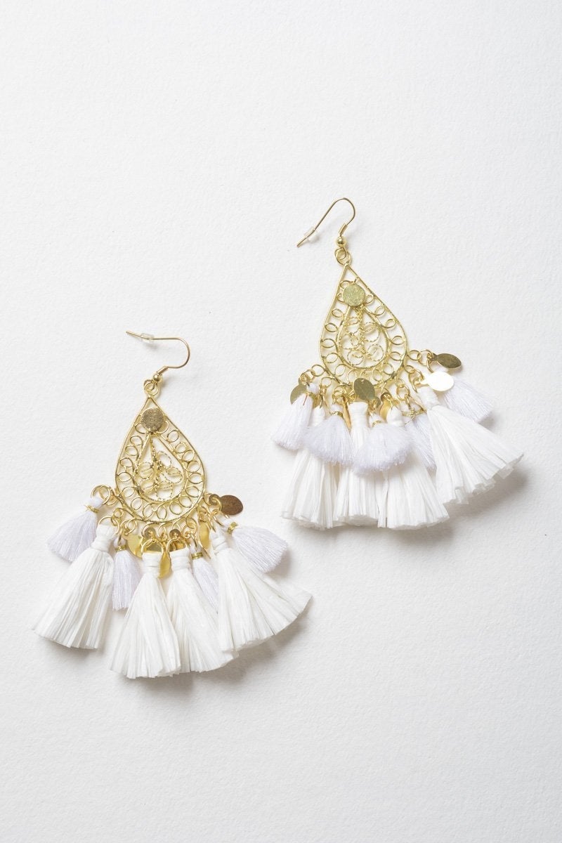 Raffia Tassel Earrings