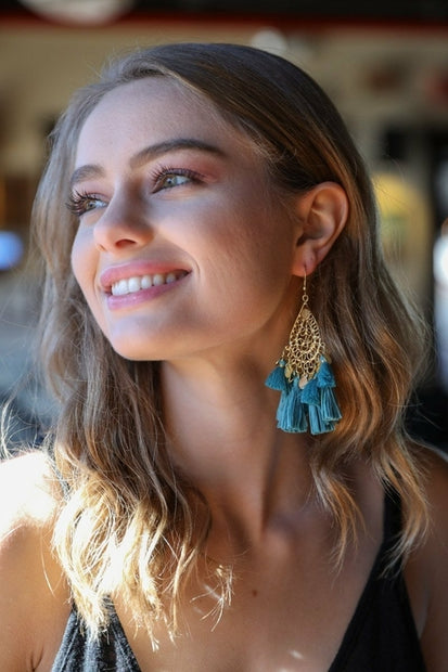 Raffia Tassel Earrings