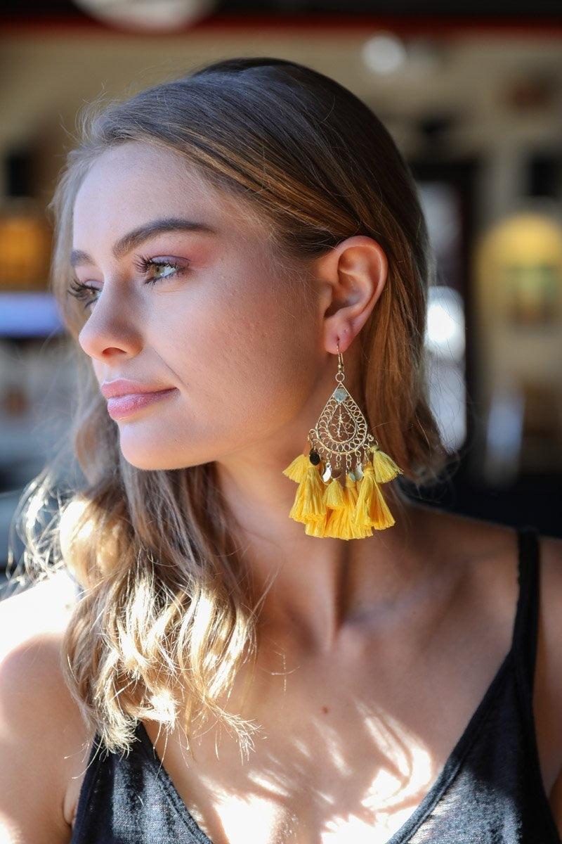 Raffia Tassel Earrings