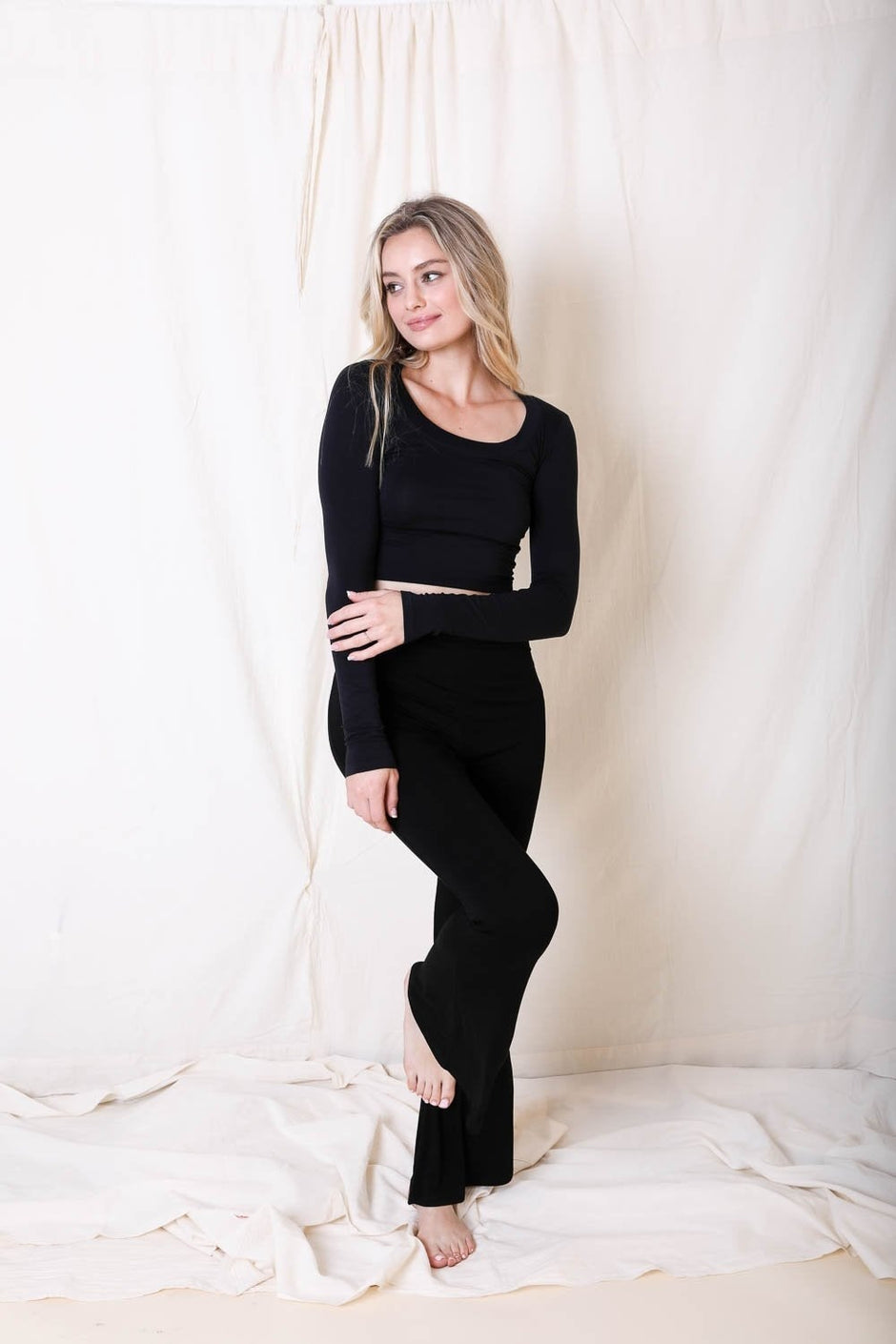 Pantalon de détente évasé.