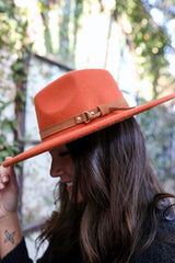 Flat Brim Buckle Hat