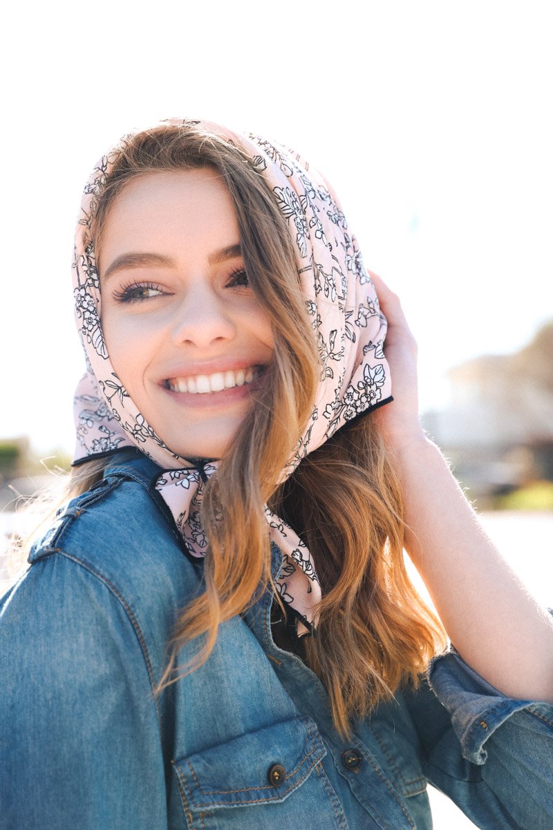 Floral Print Scarf