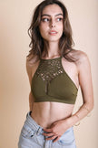Bralette con recortes florales