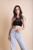 Bralette con recortes florales