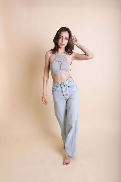 Bralette à découpes florales