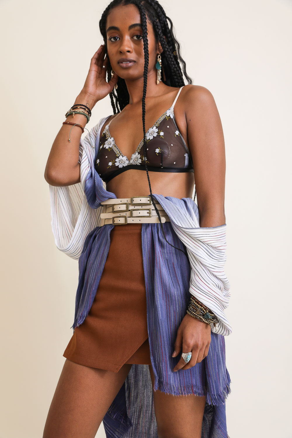 Bralettes de malla floral S/M/L 