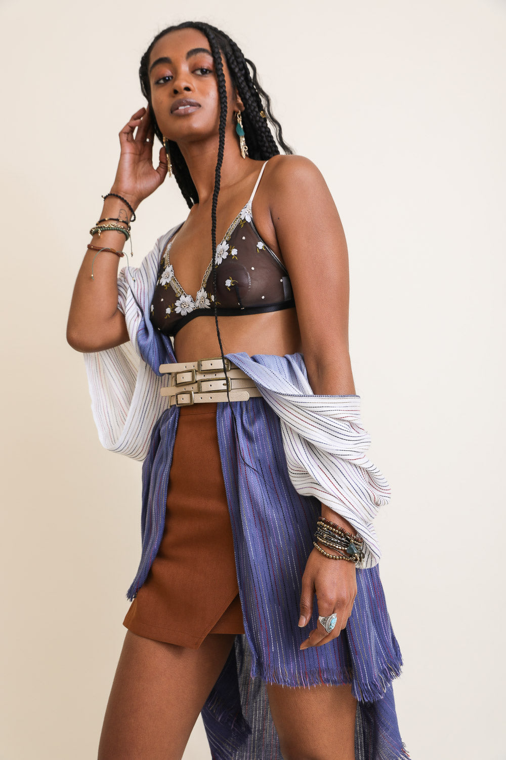 Bralettes de malla floral S/M/L 