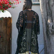 Boho Lace Kimono Cardigan Open Front Sheer Cover Up