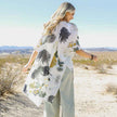 Floral Motif Kimono Cardigan - Elegant & Versatile