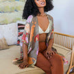 Floral Motif Kimono Cardigan - Elegant & Versatile