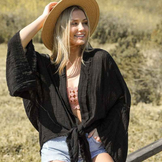 Boho Flounce Kimono