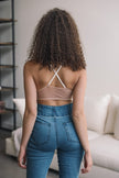 Embroidered Lace High-Neck Bralette