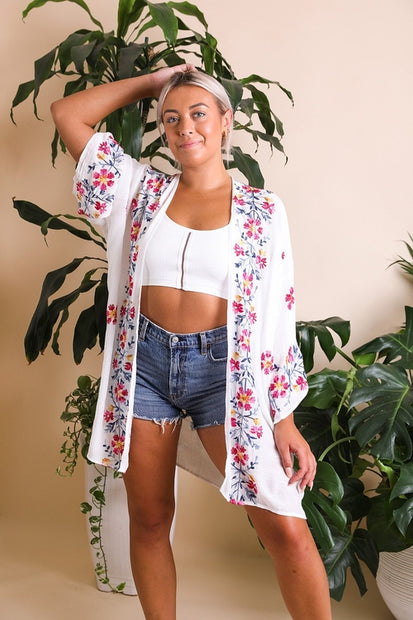 Floral Sheer Kimono