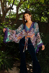 Free Spirit Boho Tie Front Wrap Kimono