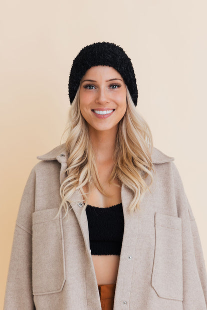 Fuzzy Chenille Beanie