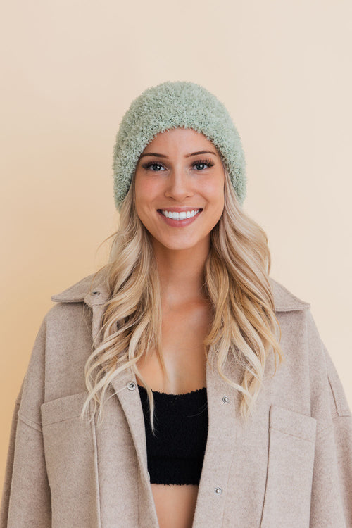 Fuzzy Chenille Beanie