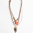 Gem Layered Necklace – Gold Pendant with Agate Stone