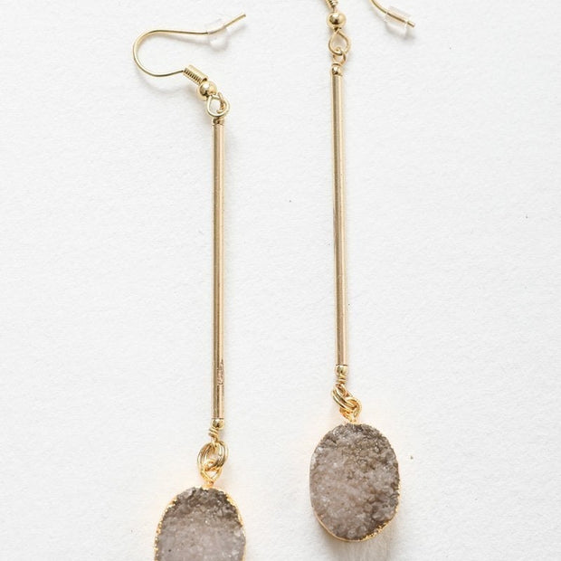 Gemstone Drop Earrings