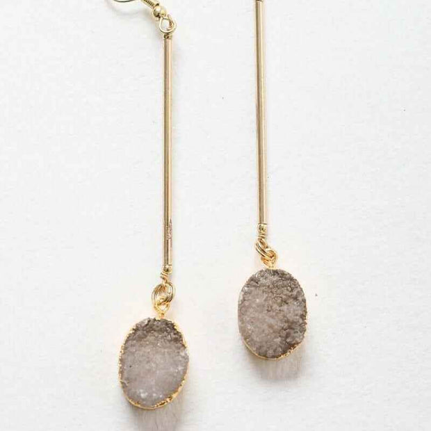 Gemstone Drop Earrings